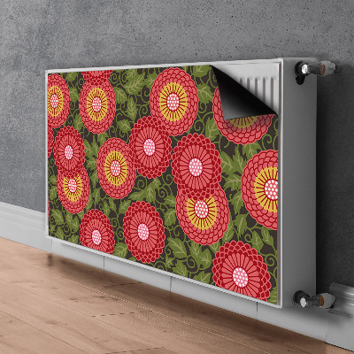 Dekorativt radiatordæksel Geometriske blomster