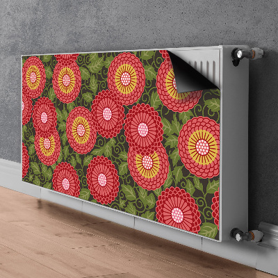 Dekorativt radiatordæksel Geometriske blomster