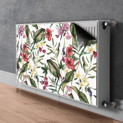 Magnetisk radiatordæksel Tropiske blomster