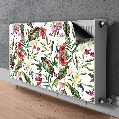 Magnetisk radiatordæksel Tropiske blomster