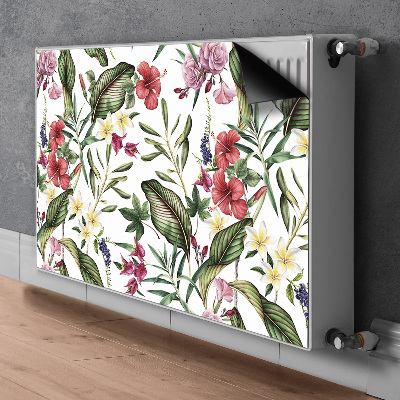 Magnetisk radiatordæksel Tropiske blomster