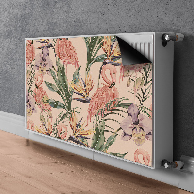 Dekorativt radiatordæksel Flamingoer