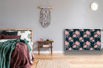 Magnetisk radiatordæksel Lyserøde blomster