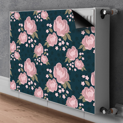 Magnetisk radiatordæksel Lyserøde blomster