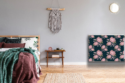 Magnetisk radiatordæksel Lyserøde blomster