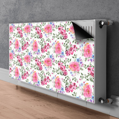 Dekorativt radiatordæksel Lyserøde blomster