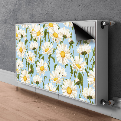 Magnetisk klistermærke til en radiator Kamilleblomster