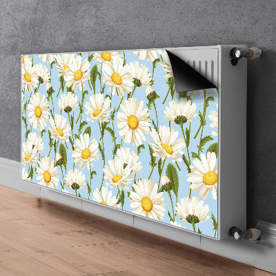 Magnetisk klistermærke til en radiator Kamilleblomster