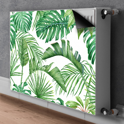 Magnetisk radiatordæksel Palme og Monstera