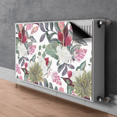 Magnetisk klistermærke til en radiator Farvede blomster