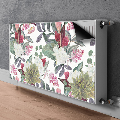 Magnetisk klistermærke til en radiator Farvede blomster