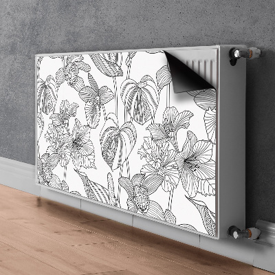 Magnetisk radiatordæksel Konturblomster