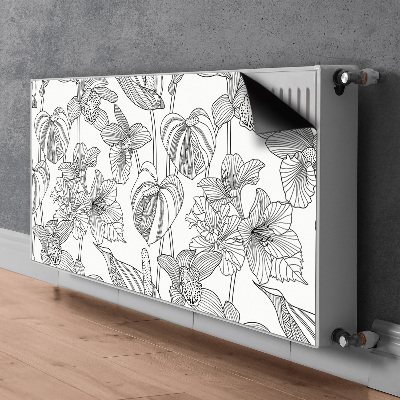 Magnetisk radiatordæksel Konturblomster