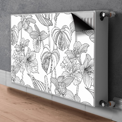 Magnetisk radiatordæksel Konturblomster