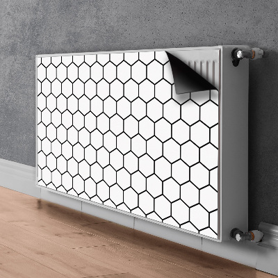 Magnetisk klistermærke til en radiator Honeycomb-mønster