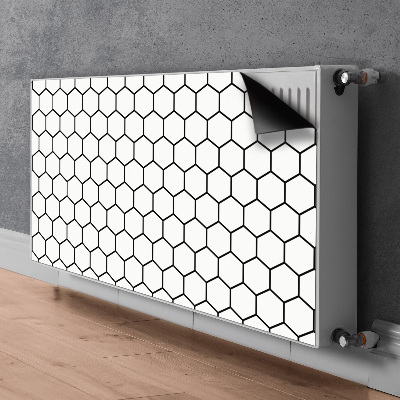 Magnetisk klistermærke til en radiator Honeycomb-mønster