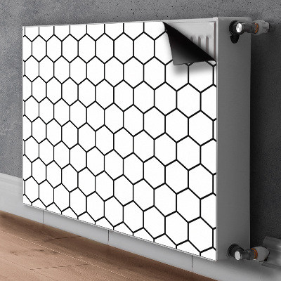 Magnetisk klistermærke til en radiator Honeycomb-mønster