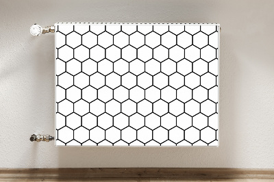 Magnetisk klistermærke til en radiator Honeycomb-mønster