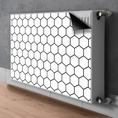 Magnetisk klistermærke til en radiator Honeycomb-mønster