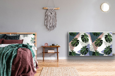 Magnetisk radiatordæksel Monstera-mønster