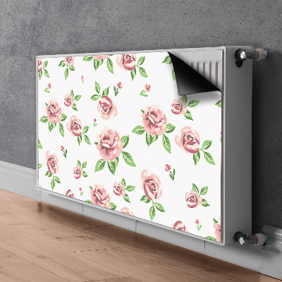 Magnetisk radiatordæksel Pastelblomster