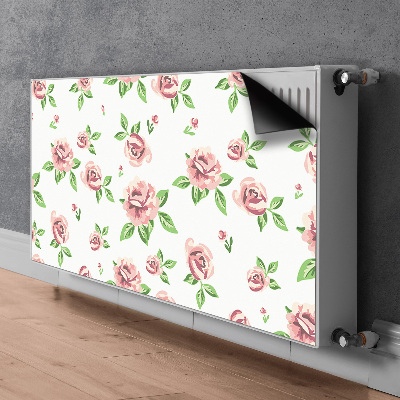 Magnetisk radiatordæksel Pastelblomster