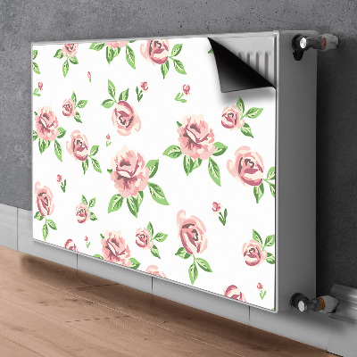 Magnetisk radiatordæksel Pastelblomster