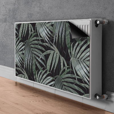 Magnetisk klistermærke til en radiator Mørk Monstera