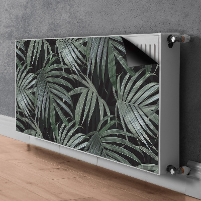 Magnetisk klistermærke til en radiator Mørk Monstera