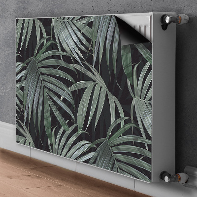 Magnetisk klistermærke til en radiator Mørk Monstera