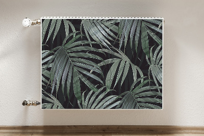 Magnetisk klistermærke til en radiator Mørk Monstera