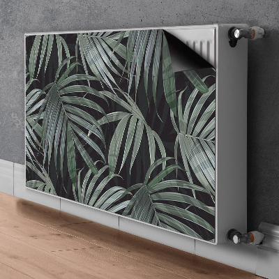 Magnetisk klistermærke til en radiator Mørk Monstera