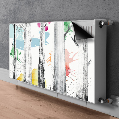 Magnetisk radiatordæksel Abstrakt skov