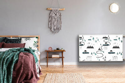 Magnetisk måtte til radiatoren Rejse-tema