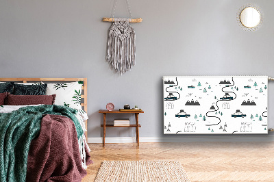Magnetisk måtte til radiatoren Rejse-tema
