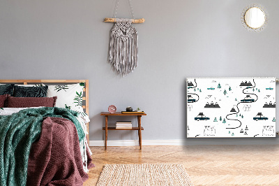 Magnetisk måtte til radiatoren Rejse-tema
