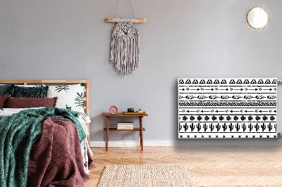 Magnetisk radiatordæksel Boho sort og hvid