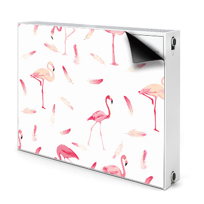 Radiator dekoration Flok af flamingoer