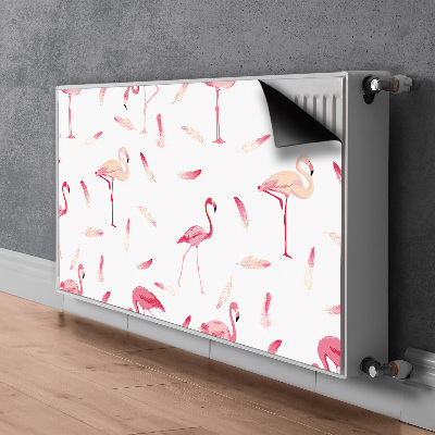 Radiator dekoration Flok af flamingoer