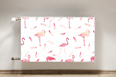 Radiator dekoration Flok af flamingoer