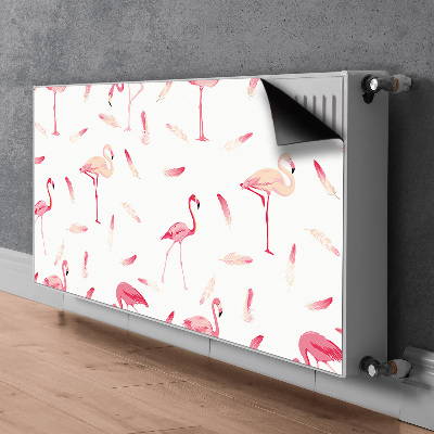 Radiator dekoration Flok af flamingoer