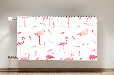 Radiator dekoration Flok af flamingoer