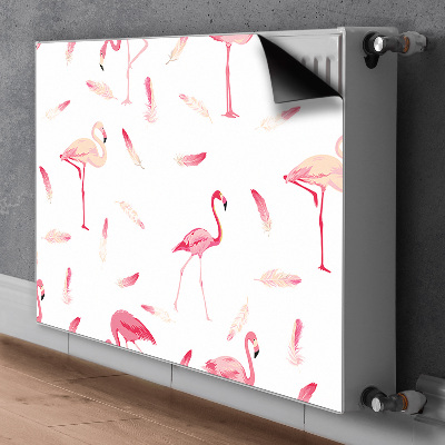 Radiator dekoration Flok af flamingoer