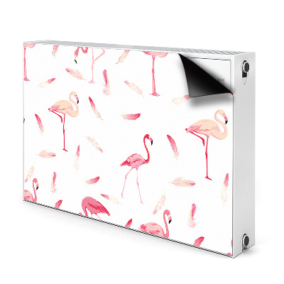 Radiator dekoration Flok af flamingoer