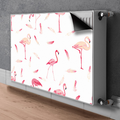 Radiator dekoration Flok af flamingoer