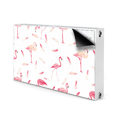 Radiator dekoration Flok af flamingoer