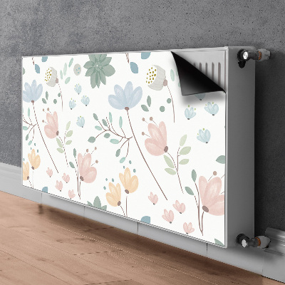 Magnetisk klistermærke til en radiator Forårsblomster