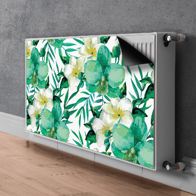 Magnetisk klistermærke til en radiator Pastelblomster