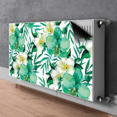 Magnetisk klistermærke til en radiator Pastelblomster