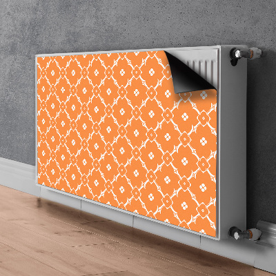 Radiator dekoration Orange blomster